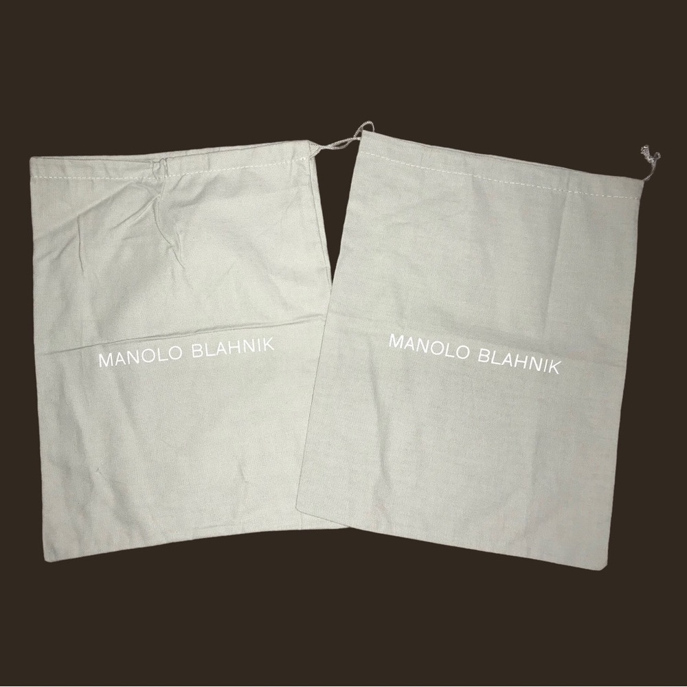2 Gray Manolo Blahnik Dust  Bags